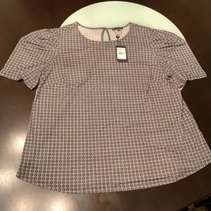 Adrianna Papell Pleated Sleeve Knit Top